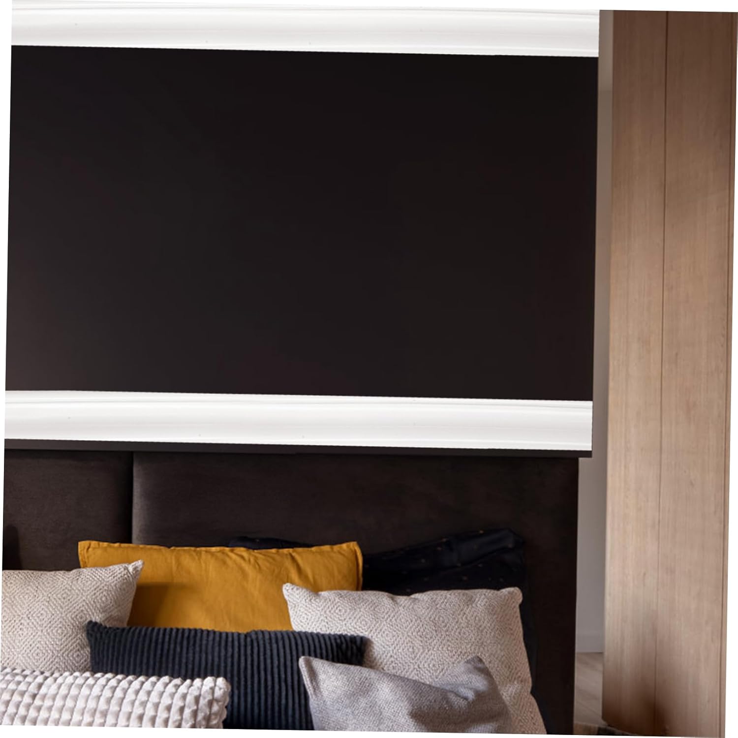 Tofficu 2m Flexible Self-Adhesive Wall Trim Molding Peel and Stick Decorative Panel Edging for Furniture Protection Home Decor and Wall Scratch Prevention