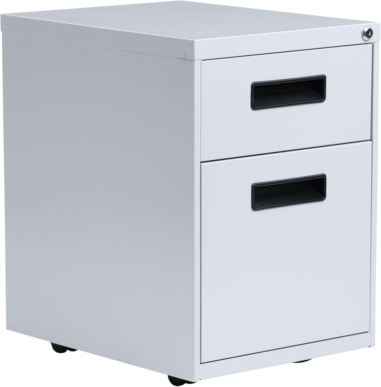 Alera ALE Two-Drawer Metal Pedestal File, 14 7/8w x 19 1/8d x 21 3/4h, Light Gray