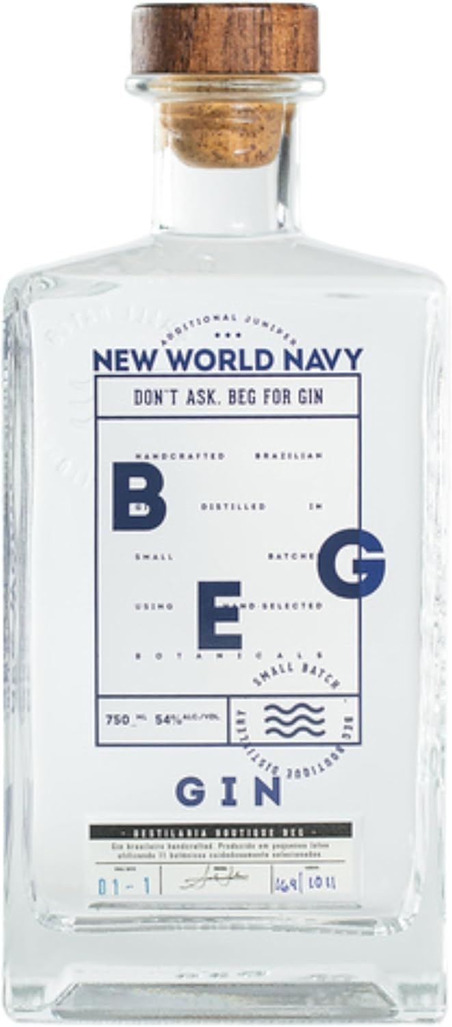 New World Navy Gin 750ml: Melhor do Mundo, Sabor Intenso