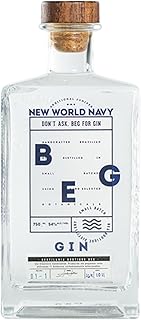 BEG - New World Navy Gin 750ml – Eleito Melhor do Mundo na Pelo Iwsc, World'S Best - Dobro de Zimbro, Sabor Intenso e Encorpado - Gin Artesanal - Cítricos Equilibrados - Mais Aromas e Sabores