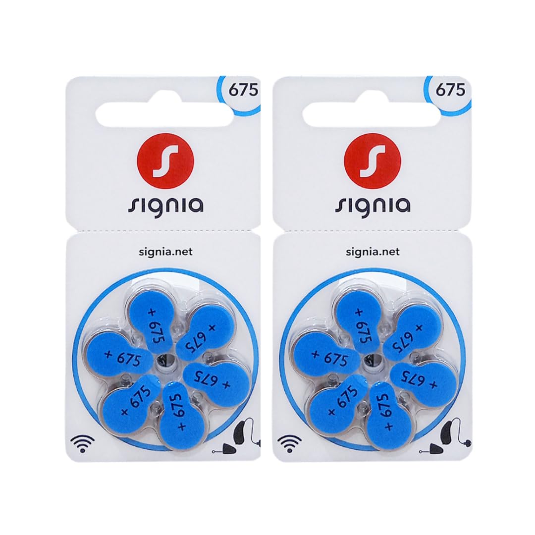 Signia Size 675 Hearing Aid Battery (Pack of 2=12 Batteries)-image-16