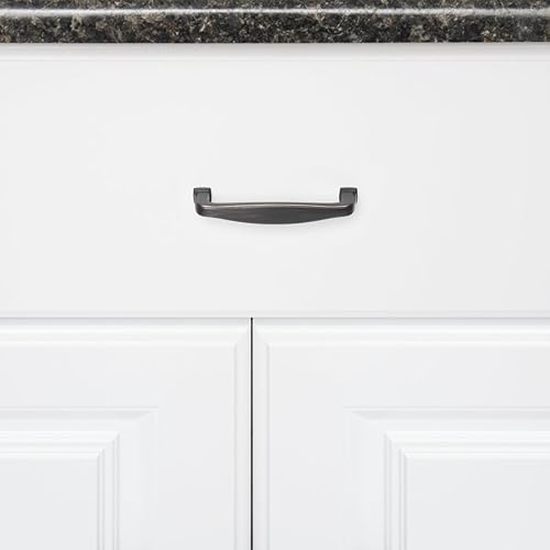 Miniatura 5 de Tienda Basics Manija tradicional para gabinete de arco, 4.38 pulgadas de longitud (centro de agujero de 3.75 pulgadas), bronce aceitado, paquete de