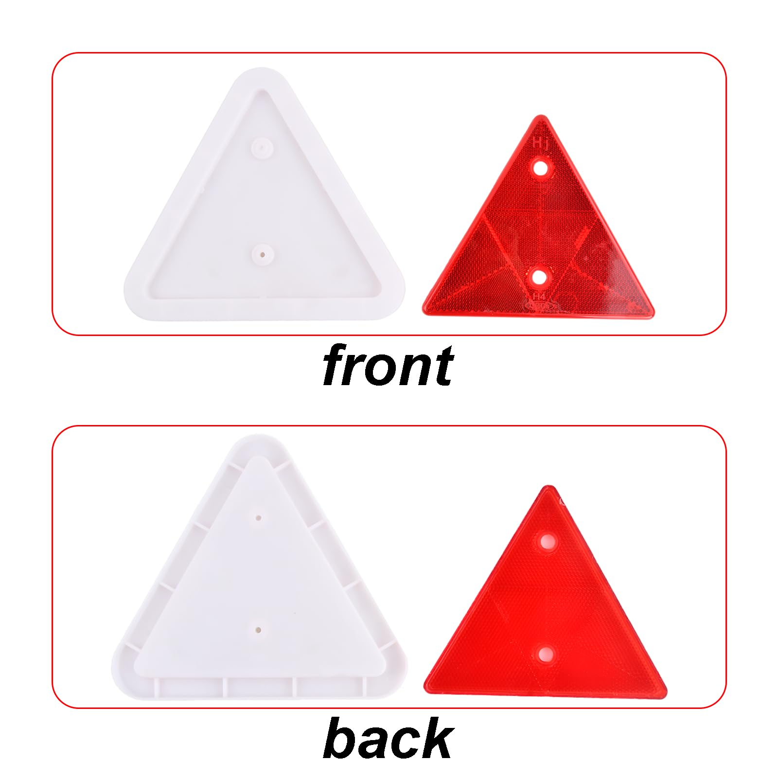 Duronge 2 Stück Dreieck Reflektor, Anhänger Reflektor Dreiecke