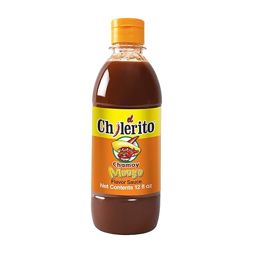 Miniatura 1 de EL CHILERITO Sauce Chamoy Mango Sabor 120fl oz1200 onzas líquidas  Alimentos mexicanos  Excelente para frutas dulces aperitivos bebidas y cócteles