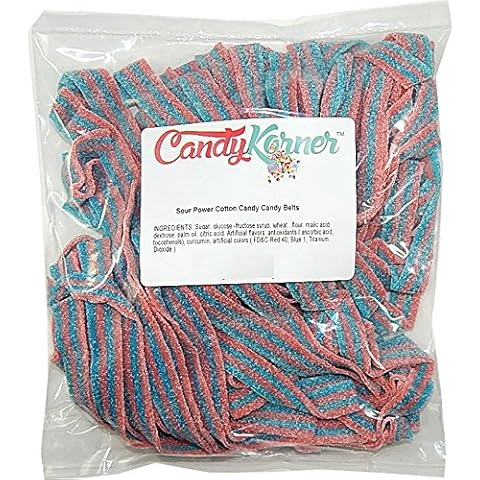 SourPower Sour Belts Cotton Candy 1 Pound ( 16 OZ ) Cover