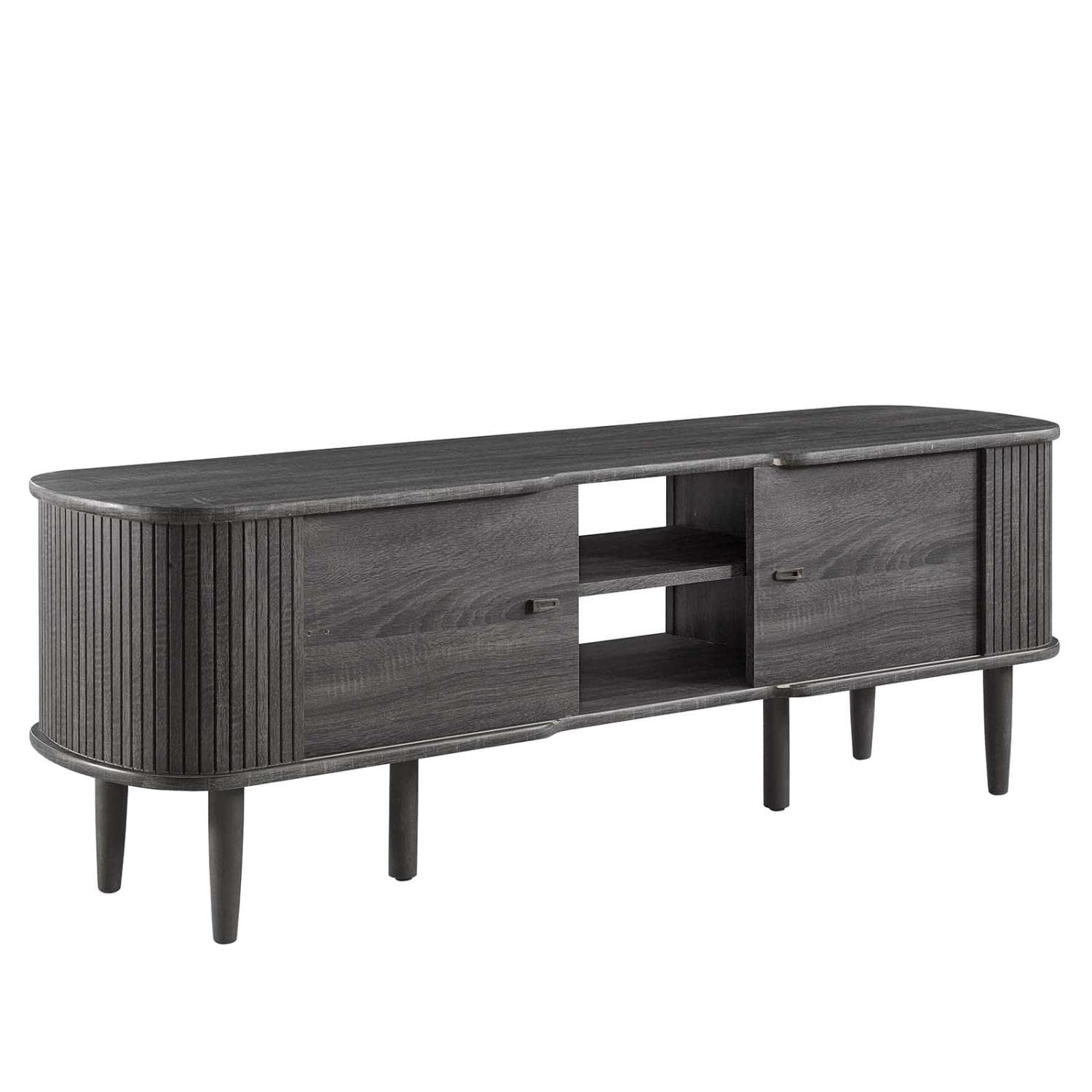 Modway Contour 55" Media TV Stand in Charcoal, 15 x 54.5 x 18.5 EEI-6158-CHA