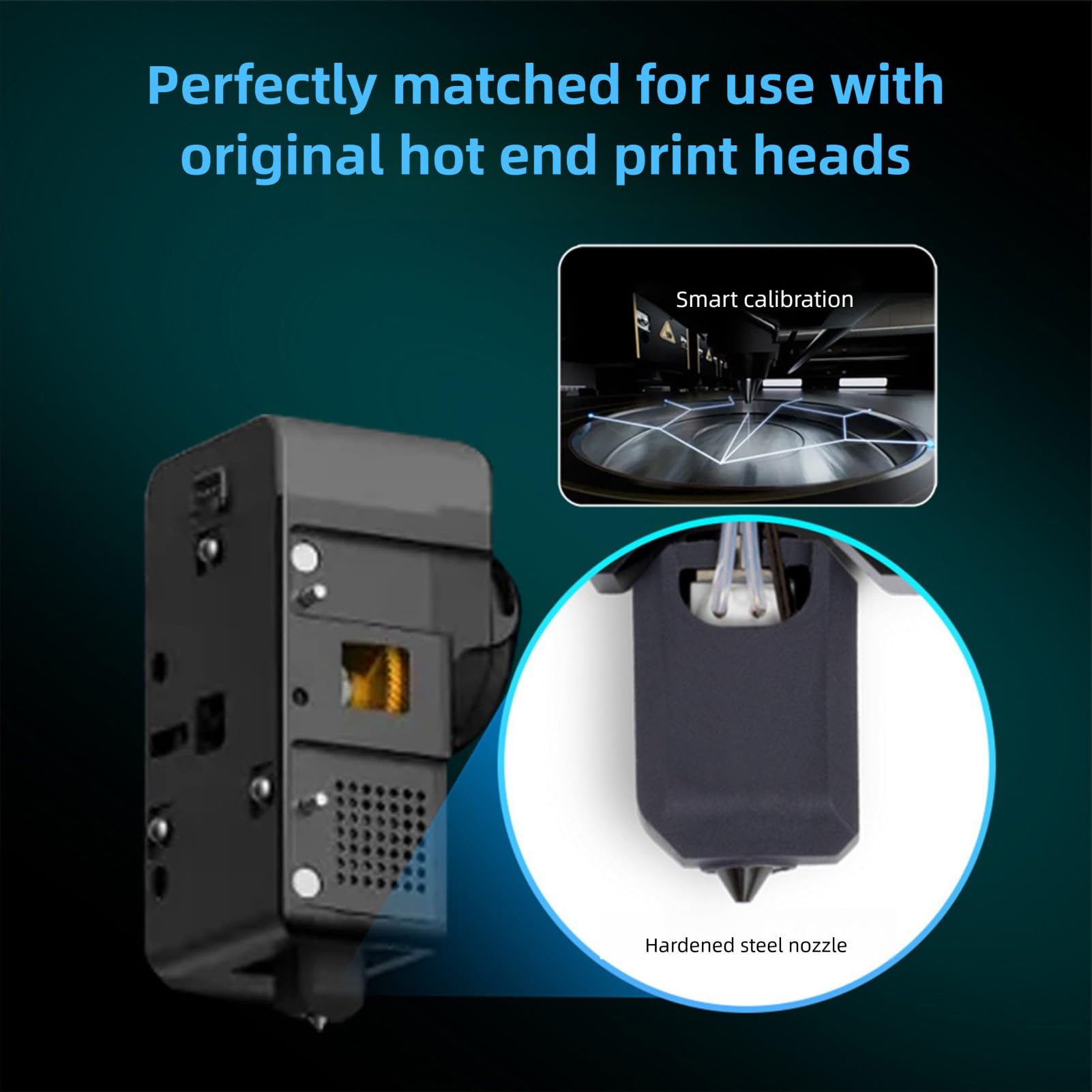Zunate Snapmaker U1 48W Ceramiczny Zestaw Hotendu do Drukarki 3D o Wysokim Przepływie Płynny Przepływ Materiału 4 Szt