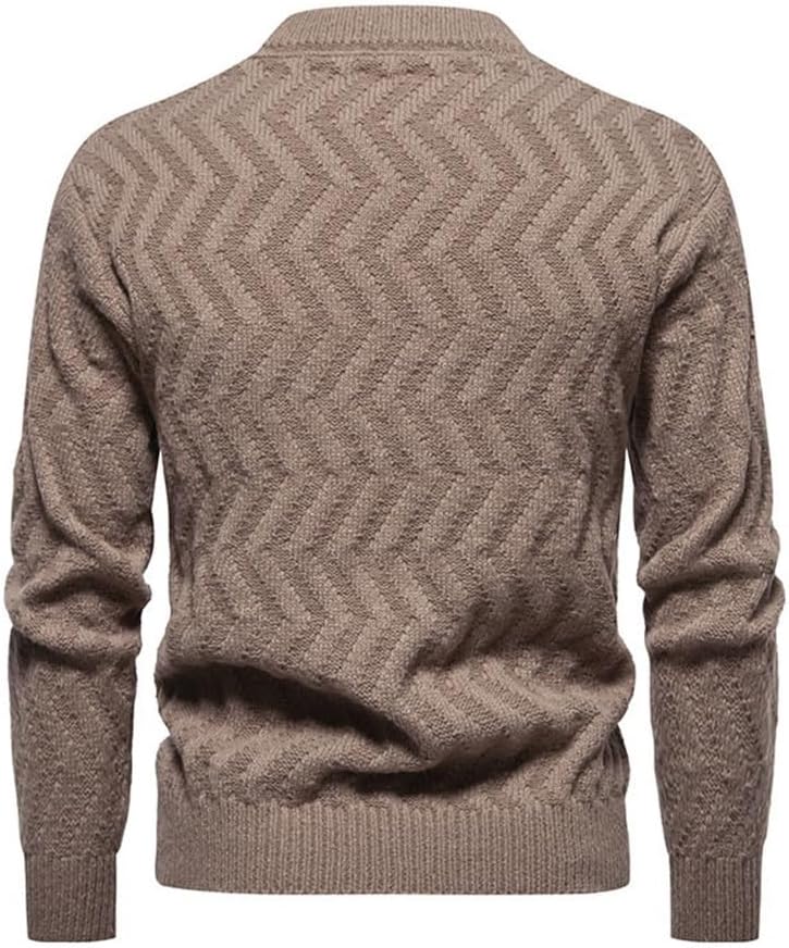 Gerrit ジャカードプルオーバーカジュアルセーター秋冬メンズセーター (Color : A, Size : M code)