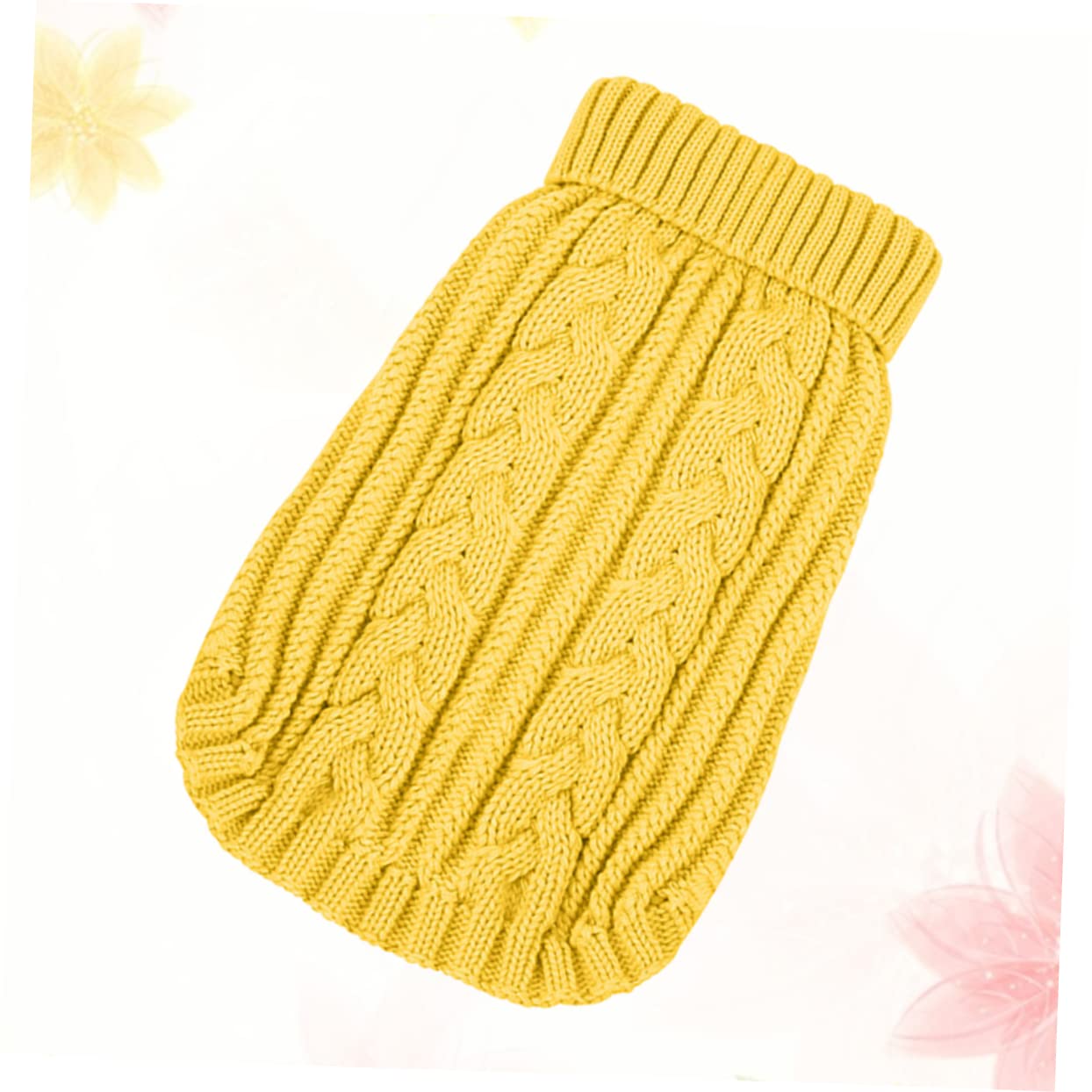 POPETPOP Lot De 3 Pulls pour Petits Chiens Vêtements Tendance en Tricot Jaune Taille XXS Confortables Et Robustes