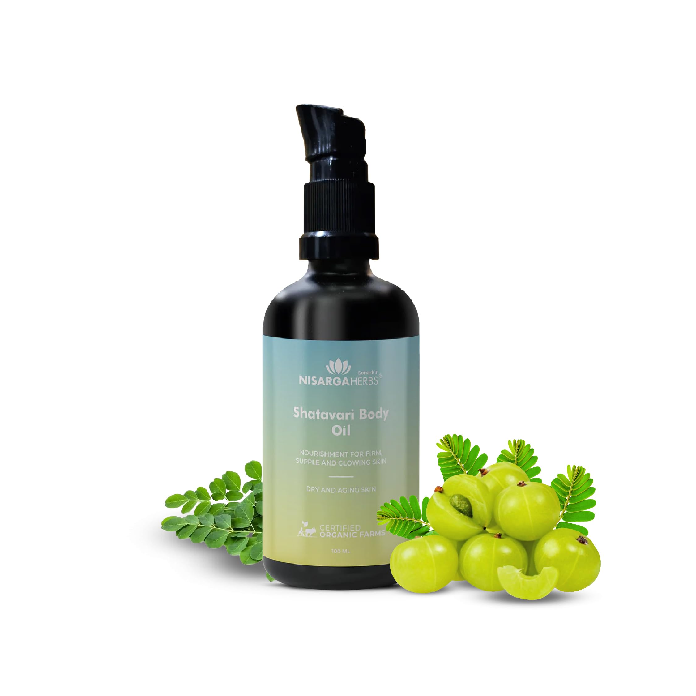 NISARGAHERBS Ayurvedic Shatavari Body Oil For Nourishment for Dry & Sensitive Skin - 100ml| Natural Herbal Moisturizing Oil for Dry, Itchy, & Flaky Skin-image-22