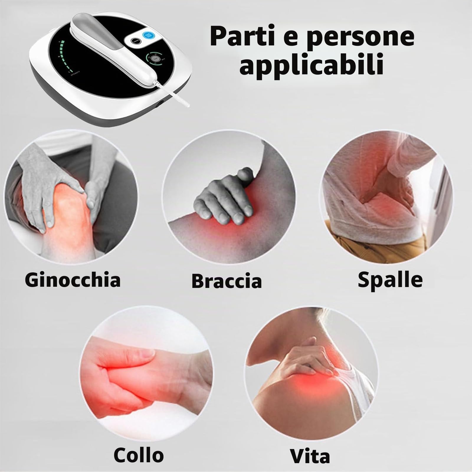 Macchina per Fisioterapia Ad Ultrasuoni, Macchina per Fisioterapia Professionale MT con 1impugnatura,3 Livelli Intensità Regolabili E Temporizzazione 10-30min,Penetra in profondità nella Pelle