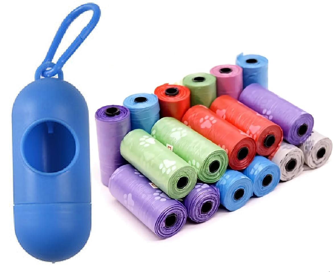 Baby Disposable Diaper Bags with Dispenser, Waste Bags 6 Refill Rolls/90 Bags, Convenient and Quick Diaper Disposal, Unscented Leak & Odors Proof Diaper Trash Bags for Newborn Diapers (6 Roll + Case)