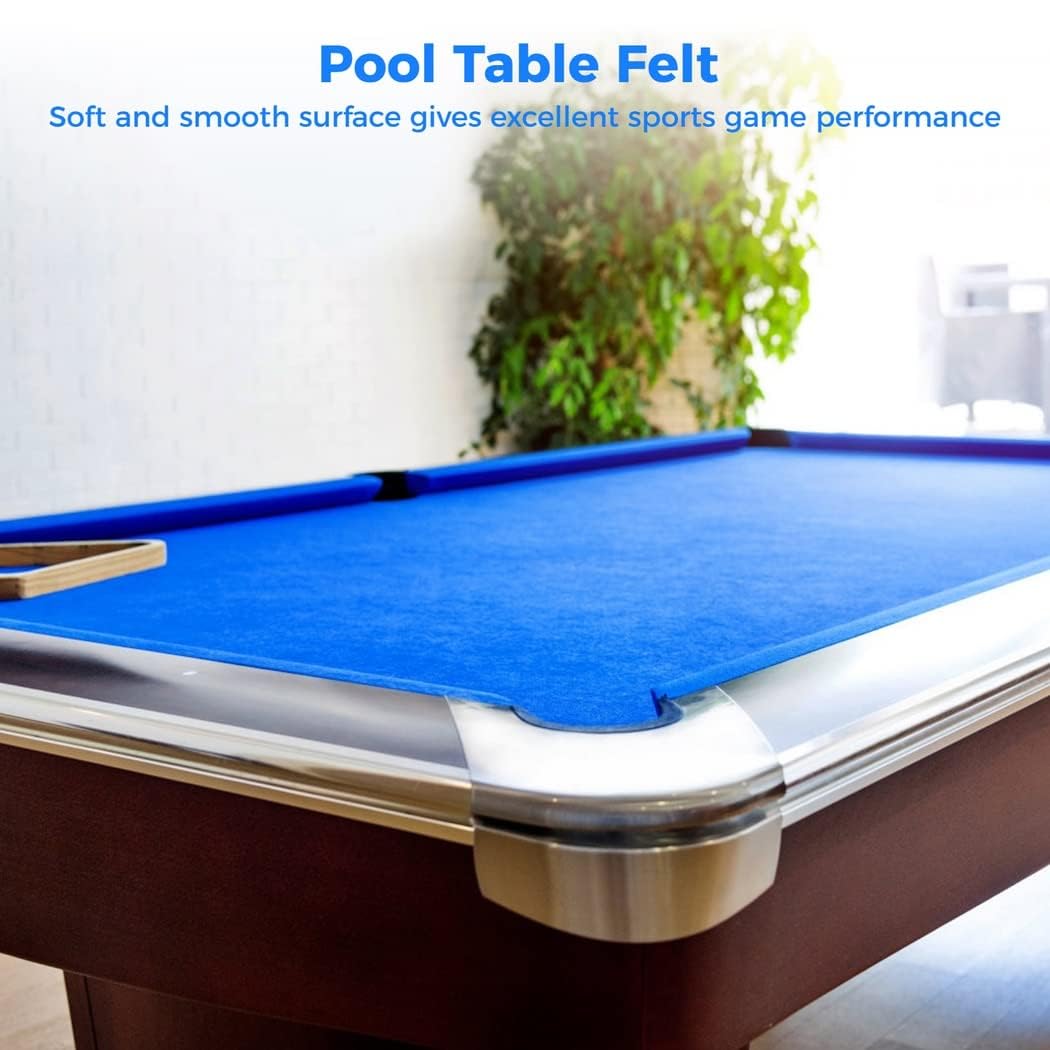 Billardtisch Filz, Billardtuch 7ft/8ft/9ft - Snooker Tischdecke Filz, Innensportspiel Tischdecke - 3 Farben (blau, rot, grün) - enthält 6 Seitenstreifen
