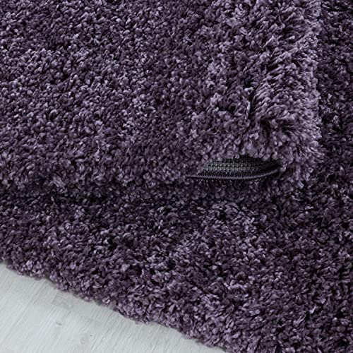 Tapis shaggy à poils longs violet 240 x 340 cm de qualité supérieure pour suite parentale