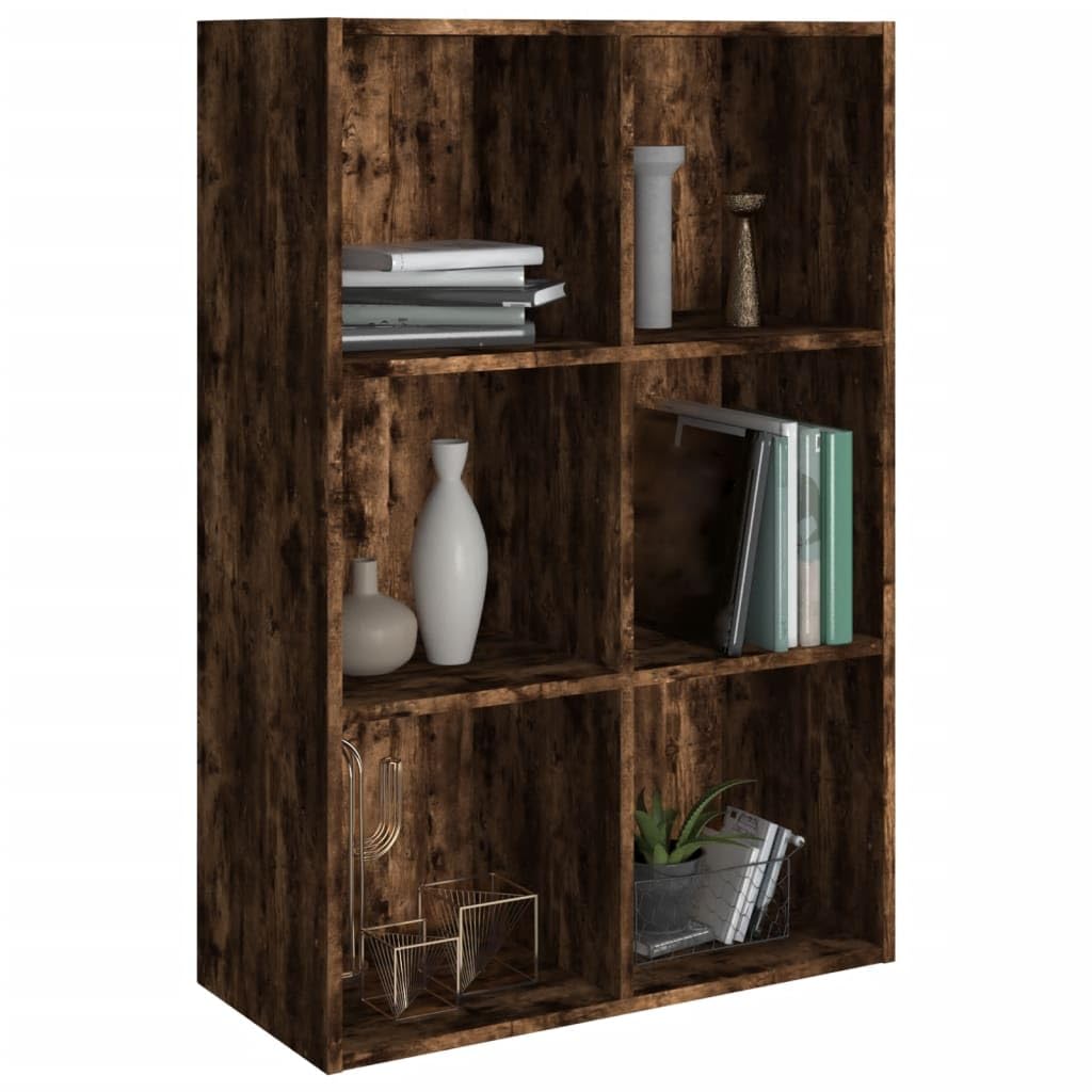 Generisch Bücherregal/Sideboard Räuchereiche 66x30x98 cm Holzwerkstoff,Möbel,Regalsysteme,Bücherregale Bücherschränke-815294