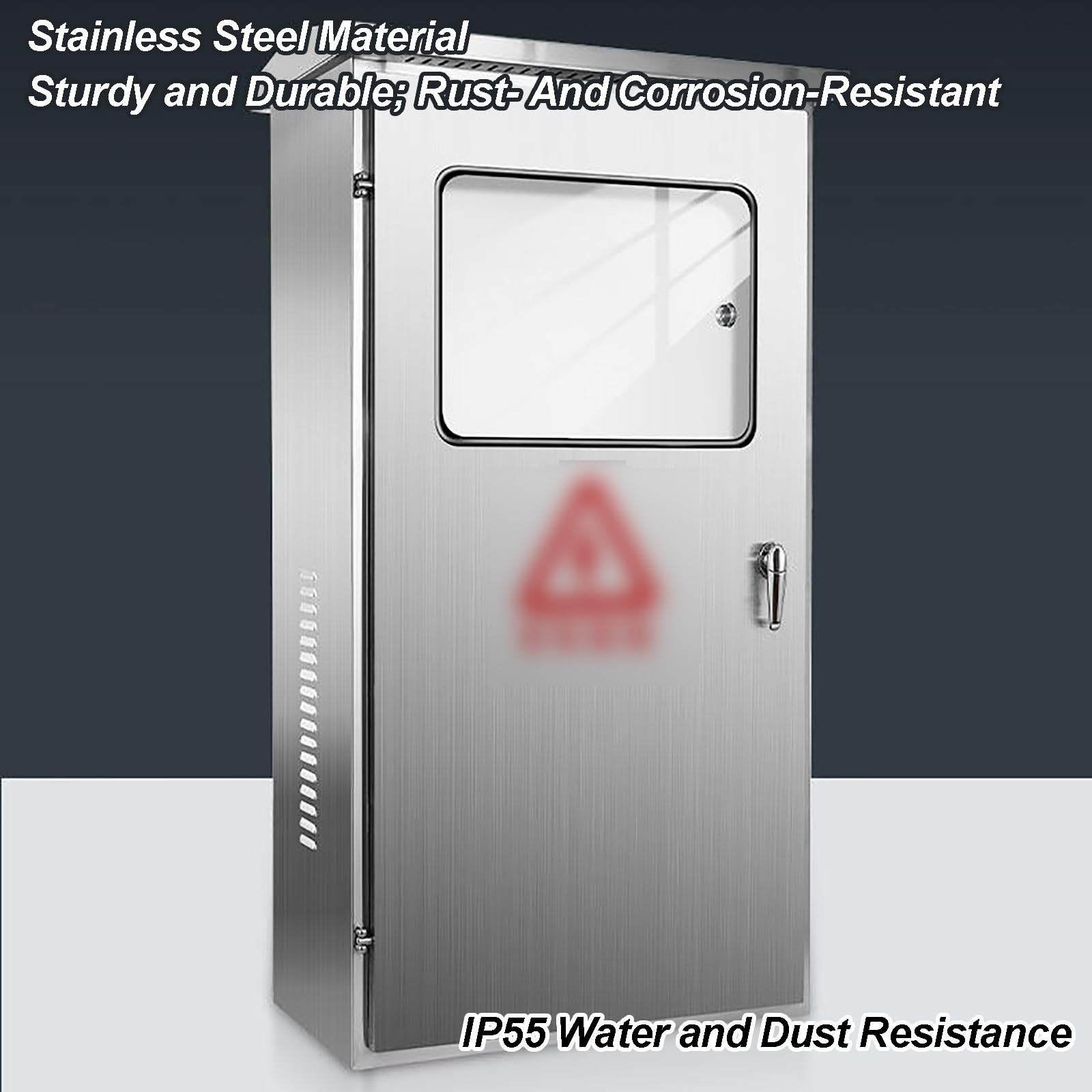 Elektrokasten, Großer Wetterfester Stand Schaltschrank aus Metall für den außenbereich, Verteilerkasten Wasserdicht mit Schrägdach, Schutzart IP55(120x60x35cm/47x24x14in)