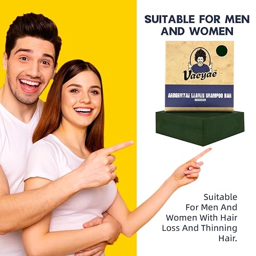 Miniatura 4 de Arborvitae Leaves - Barra de champú negro vegano para adelgazar el crecimiento y engrosamiento del cabello, productos de crecimiento de pérdida de