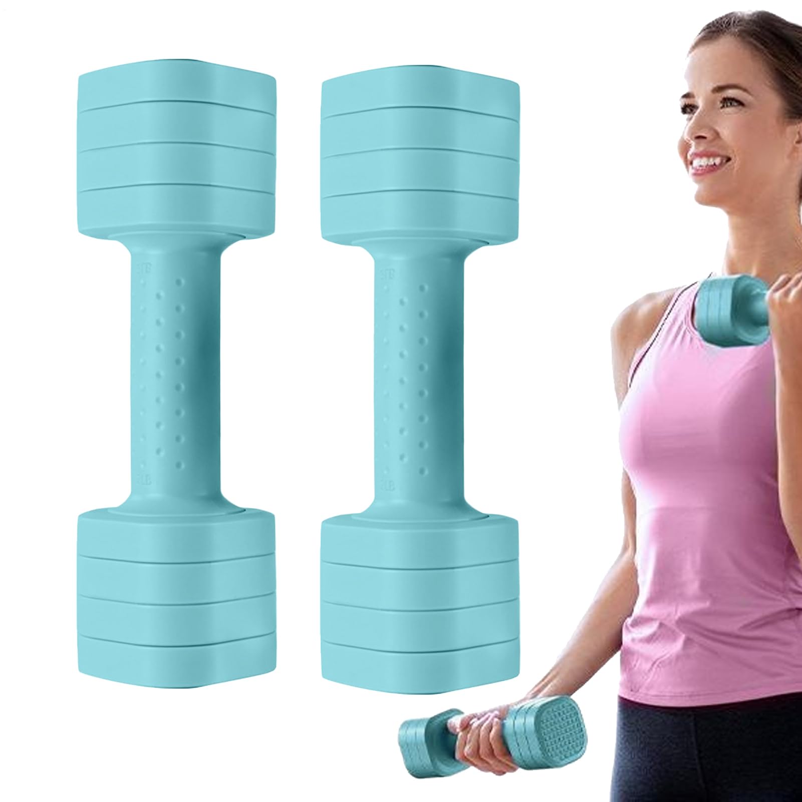 Dumbbell Verstellbare Kurzhanteln, 2-teilig, für Frauen, rutschfeste Griffe, 4-in-1-Fitnessgewichte | Vielseitiges Trainingsgerät für das Training zu Hause