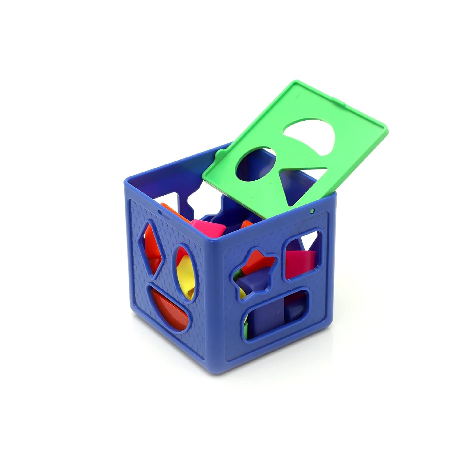 RAINBOW RIDERS Shape Sorting Cube with 18 Shape and Different Color Kids Activity Toys Learning and Educational Toys for Boys Girls Age 2 Years Toy with Plastic Multicolour Bis Approved 19 Pcs 2