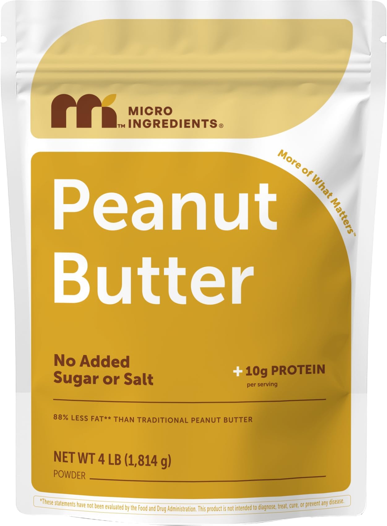 PBlite Pure Peanut Powder, 4 Pounds (106 Servings) | 10g Protein & 88% Less Fat | Sugar Free Nor 64 Ounce (Pack of 1)