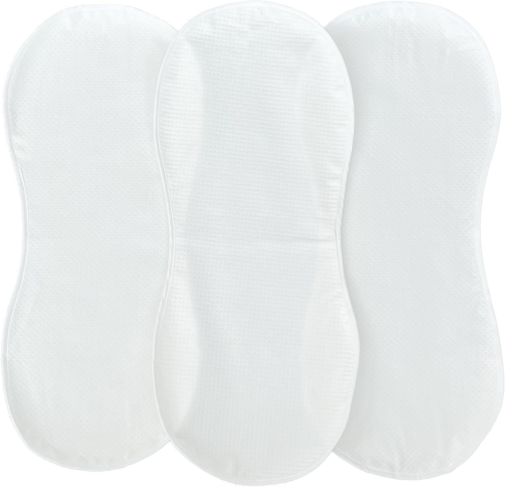 Changing Pad Liner, Fits in Peanut Shaped Changing Pads, Super Soft Peanut Changer Liners are Warm On a Baby's Back, Thicker Waterproof Pads are Machine Washable - 3 Pack