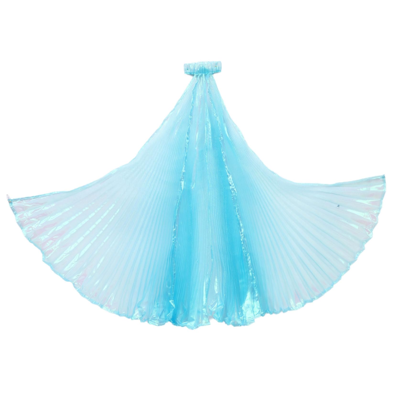 JIZYO Pleated Belly Dance Carnival Costumes Butterfly Wings Cape For Carnival Stage Performance Green 55cm