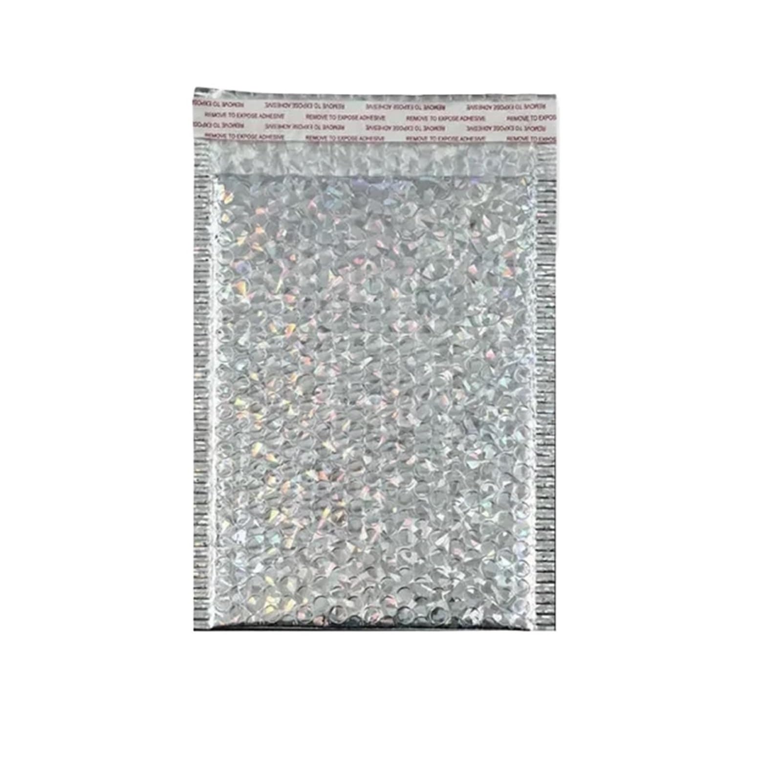 Laser Gold 100 pezzi Buste imbottite in polietilene impermeabili metallizzate con sigillatura automatica(Silvery-Laser,15 * 20cm)