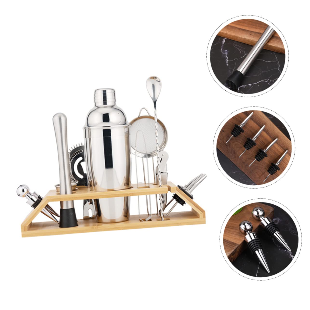 UKCOCO Coctelera De Acero Inoxidable De Herramientas De Barra Para Cócteles Kit De Coctelera Para Obsequio De Cumpleaños