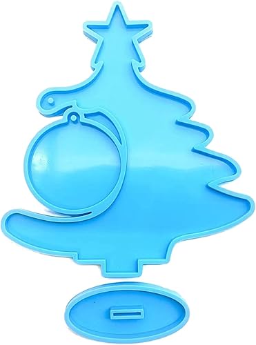 Molde de silicona para decoración de árbol de Navidad, moldes de resina epoxi para decoración de mesa para principiantes, antiadherente