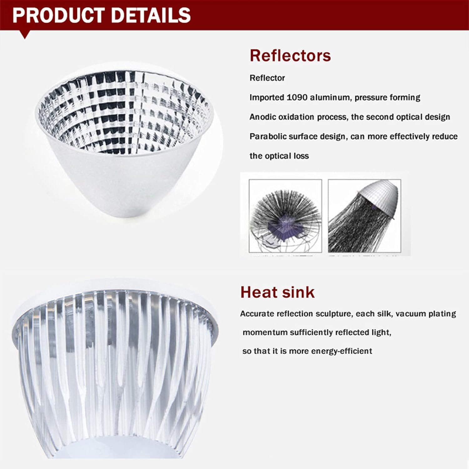 Bombilla Led 15w 10w 7w Gu10 Foco Led COB Gu10 Bombilla Led Regulable Larga Vida, Cold White, 10W