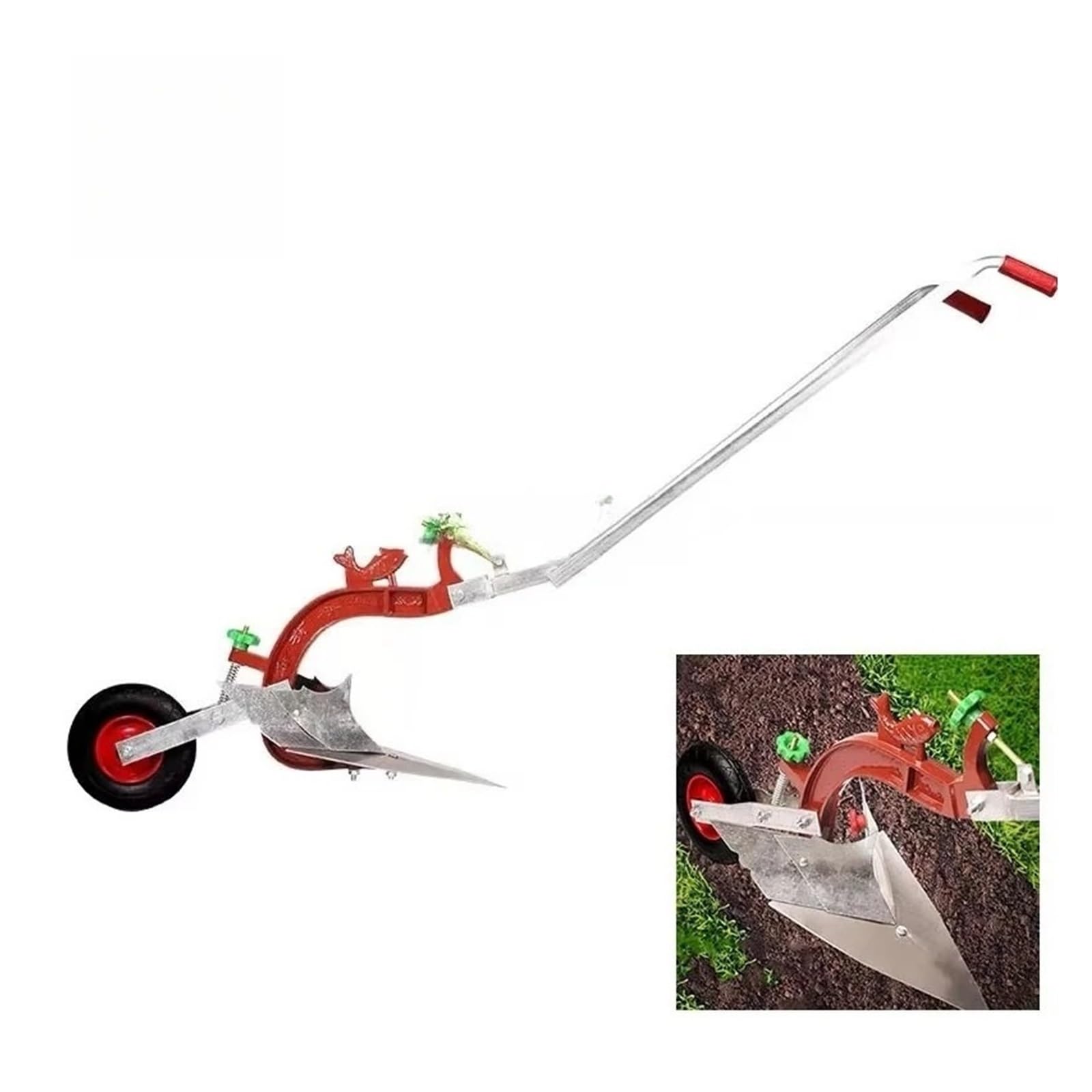 Ręczny Rumpel Pług Mini Narzędzie Do Spulchniania Gleby Ogrodu Działka Warzywna Rodzinne Gospodarstwo Rolne Uprawa Pielenie Sadzenie PotężNe Zadanie(Counterweight frame)