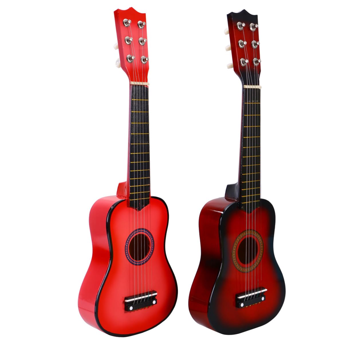 Chitarra Acustica Bambini 21 Pollici in Legno Rosa | Dimensione Portatile, Adatta a Bambini e Ragazzi, Tastiera Sottile e Corde a Bassa Altezza