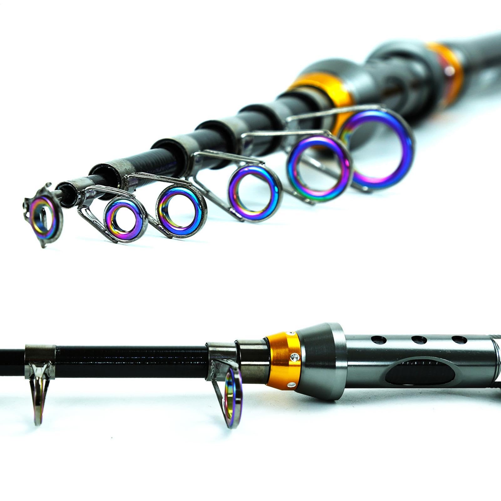 Combo Completa Di Canna Da Pesca Telescopica E Mulinello Set Completo E | Canna Da Pesca Per Viaggio Per Pesca In Acqua E Salata Viaggio All'Aperto Campeggio Marito Principiante Adulti M