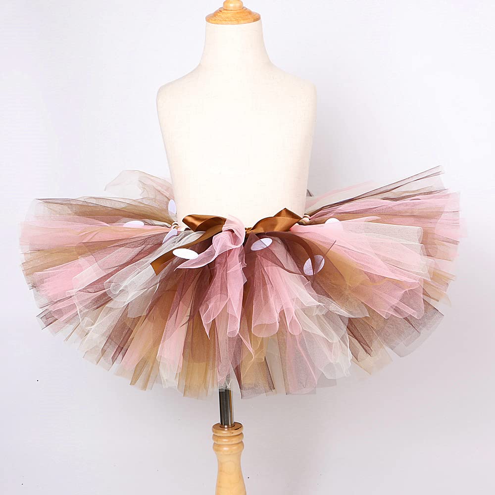 Hifot Reindeer Costume Kids,Reindeer Antlers Headband Tutu Skirt Fancy Dress for Girls Halloween Costume Christmas Party Dress Up Outfit - Image 2