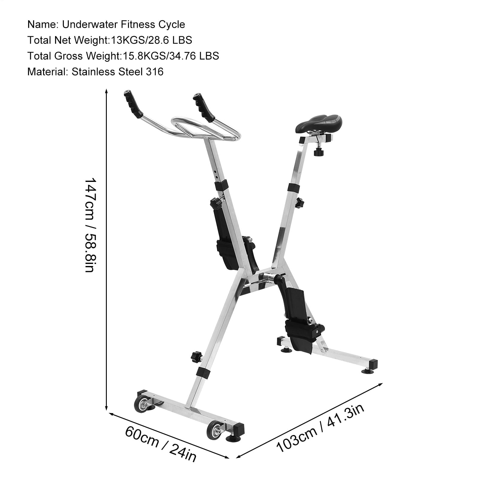 Aquabike, Fitnessrad FüRs Schwimmbad, Wasserfahrrad FüRs Schwimmbad – Aquabike TrainingsgeräT FitnessgeräTe FüR Vereine, Hotels, Fitnessstudios, Fitnesscenter, Zuhause