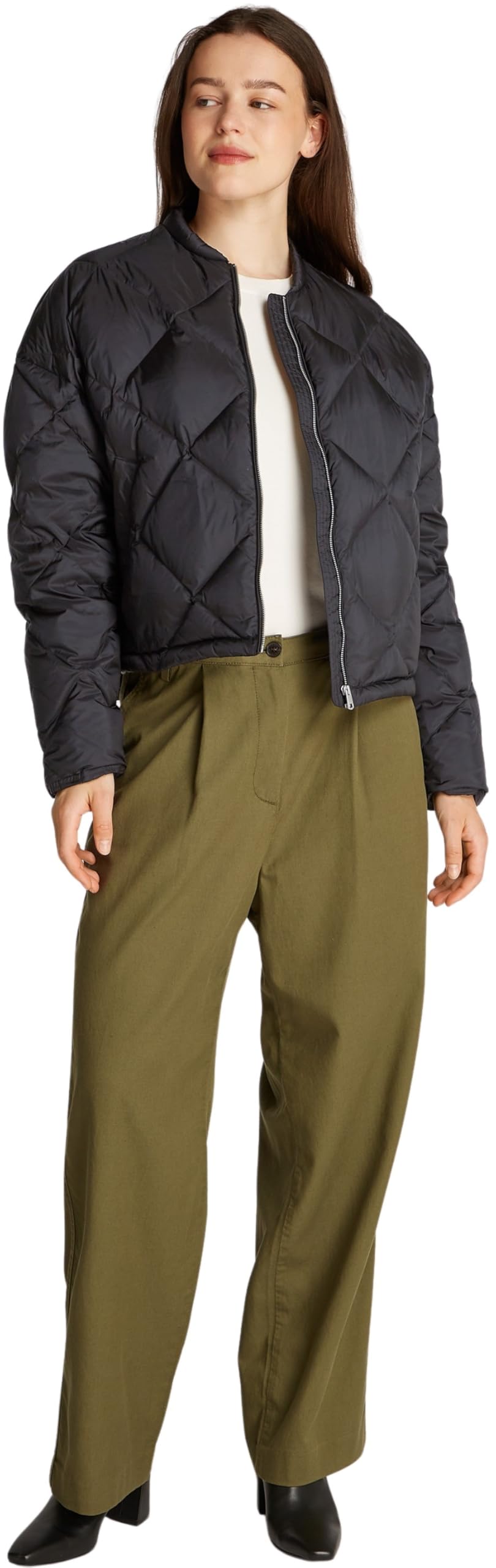 Tommy Hilfiger Chaqueta Bomber Mujer Casual Quilted Down acolchada