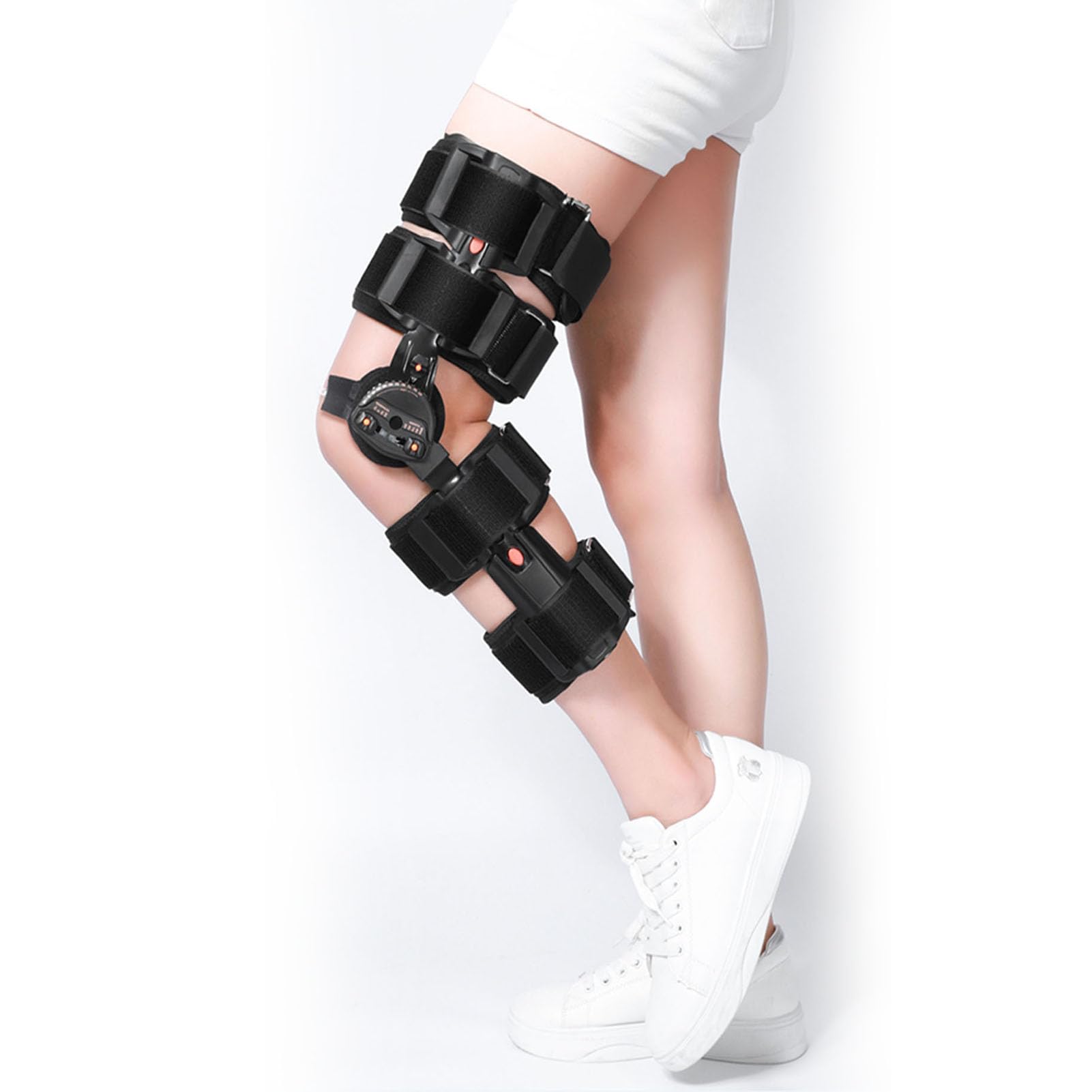 Rodillera con Bisagras Inmovilizador De Rodilla Postoperatorio Ajustable, Estabilizador De Ortesis, Inmovilizador De Rodilla para Desgarro De Menisco, Artritis, Osteoartritis