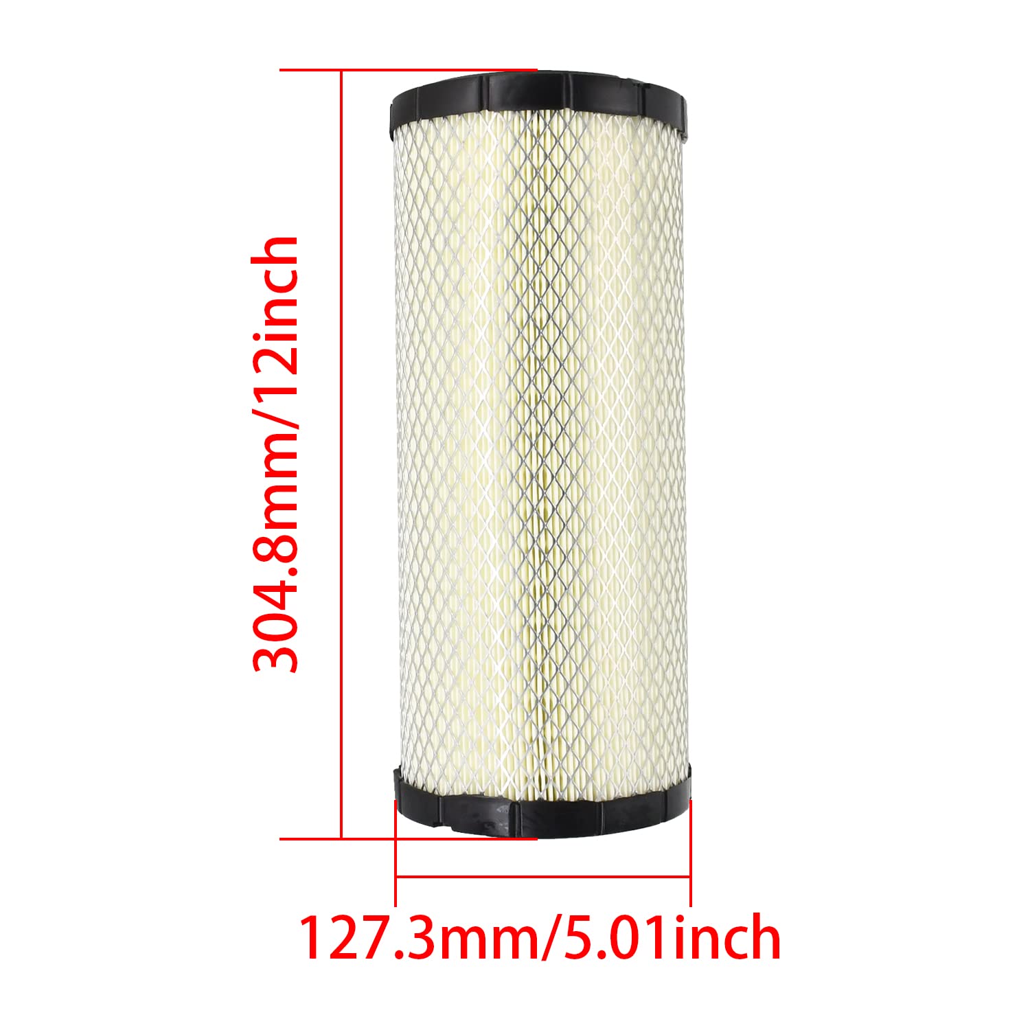 Filtre à air 1348726 RS3988 compatible avec tracteurs Bobcat CT225 CT230 CT235 CT335 Compatible avec tracteurs Kubota L5030 M4700 M4900 M5700 Compatible avec Caterpillar 216B 236B 246