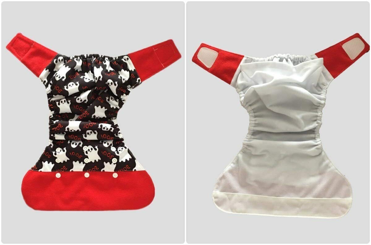 KaWaii Baby One Size HD3 Cloth Diapers, Reusable Adjustable Easy Hook & Loop for Baby Girls 8-36 lbs, Set of 12 Diapers