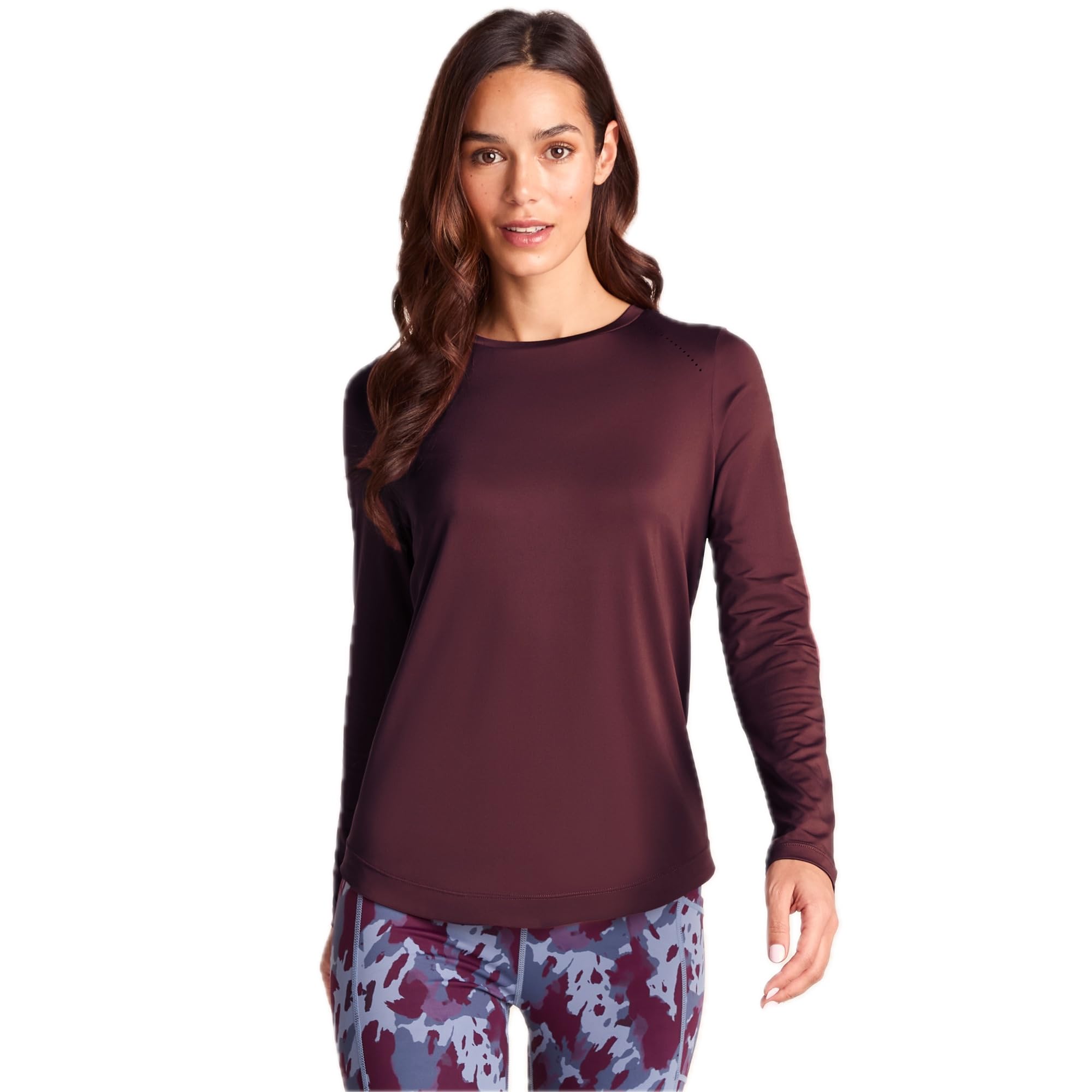 TOG24 Leonie Womens Long Sleeve Tech Top, Lightweight, Quick Wicking, Stretch Gym Top, Laser Cut, Ladies Gym Wear