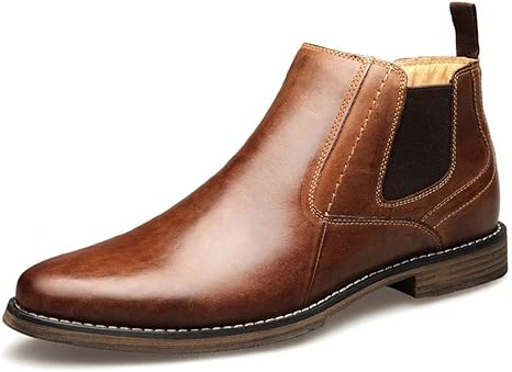 Botas cortas de cuero hombre Clearance