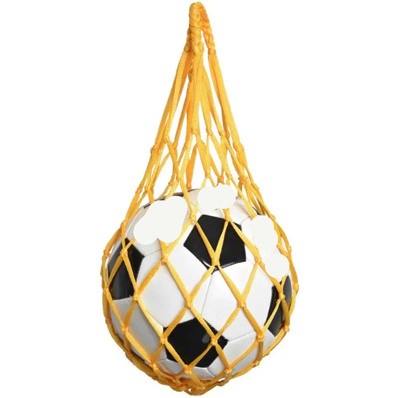 10 Stück Netz-Fußball-Volleyball-Aufbewahrungsbeutel mit Kordelzug, Aufbewahrungsbeutel for Jugendfußball-Selbsttrainer aus robustem Nylon, Fußballzubehör für Ball