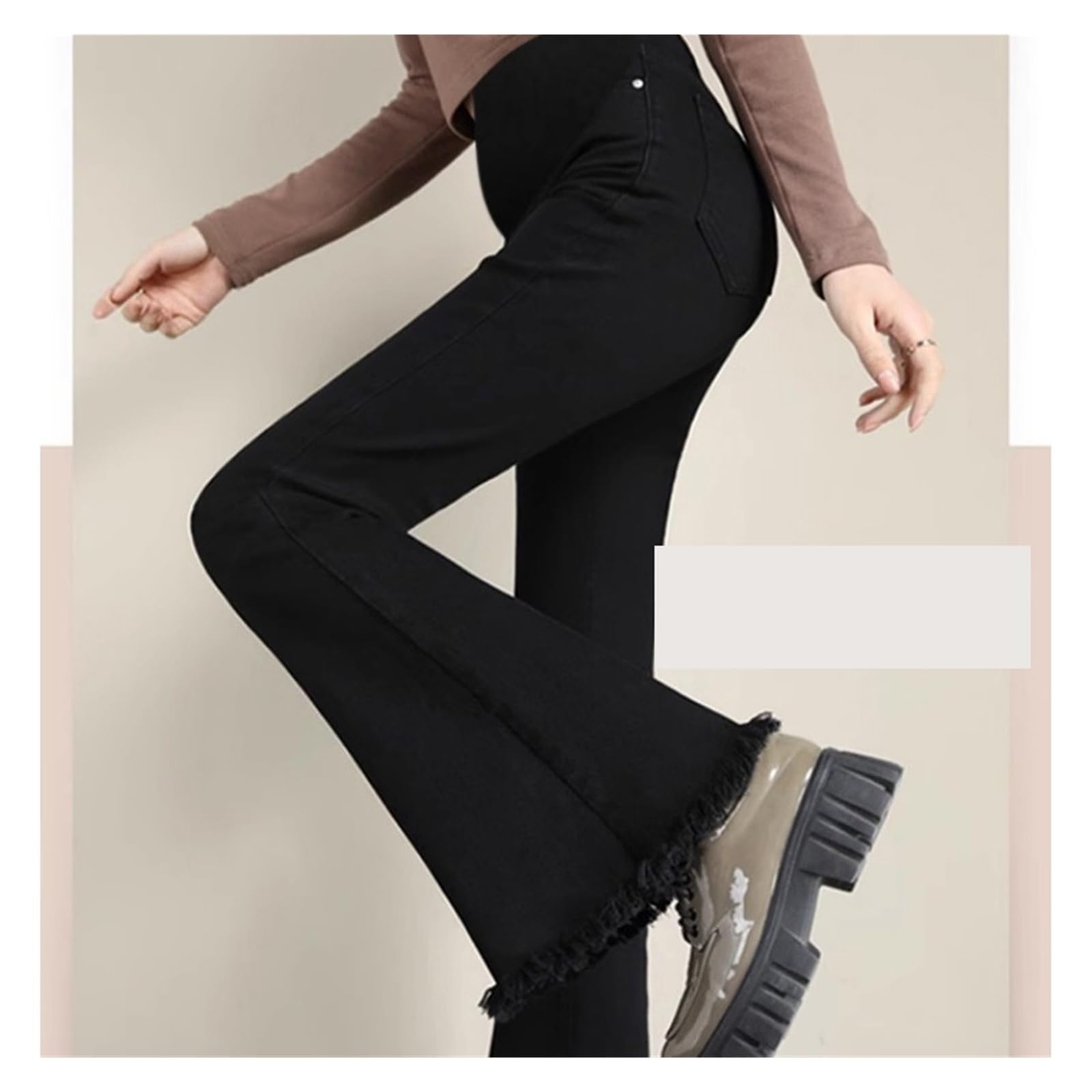 Pantalones Vaqueros de Maternidad for Mujer, Estilo Informal, con Corte de Bota, Ajustados, for Embarazadas(Blue,M)