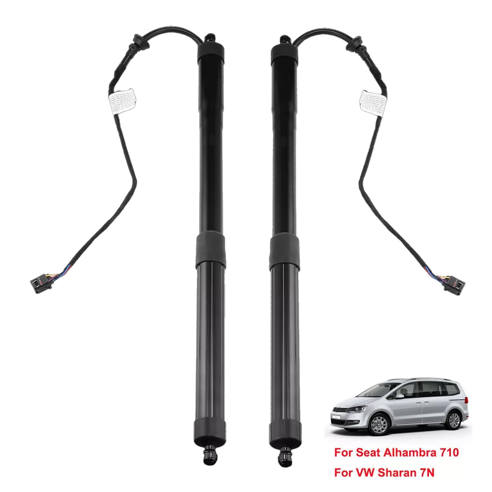 Paar Heckklappendämpfer Druckdämpfer Antriebseinheit Heckklappe Gasdruckfeder Links Rechts Ersatz für 2010-2022 Alhambra II 710, 711, Sh-ar-an II 7N1, 7N2 Autozubehör Teil# 7N0827851D, 7N0827851E