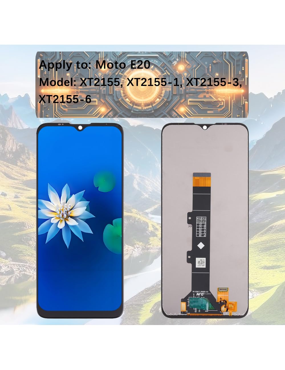 H&LYCYJ Schermo di ricambio per schermo LCD Moto E20 XT2155 XT2155-1 XT2155-3 XT2155-6