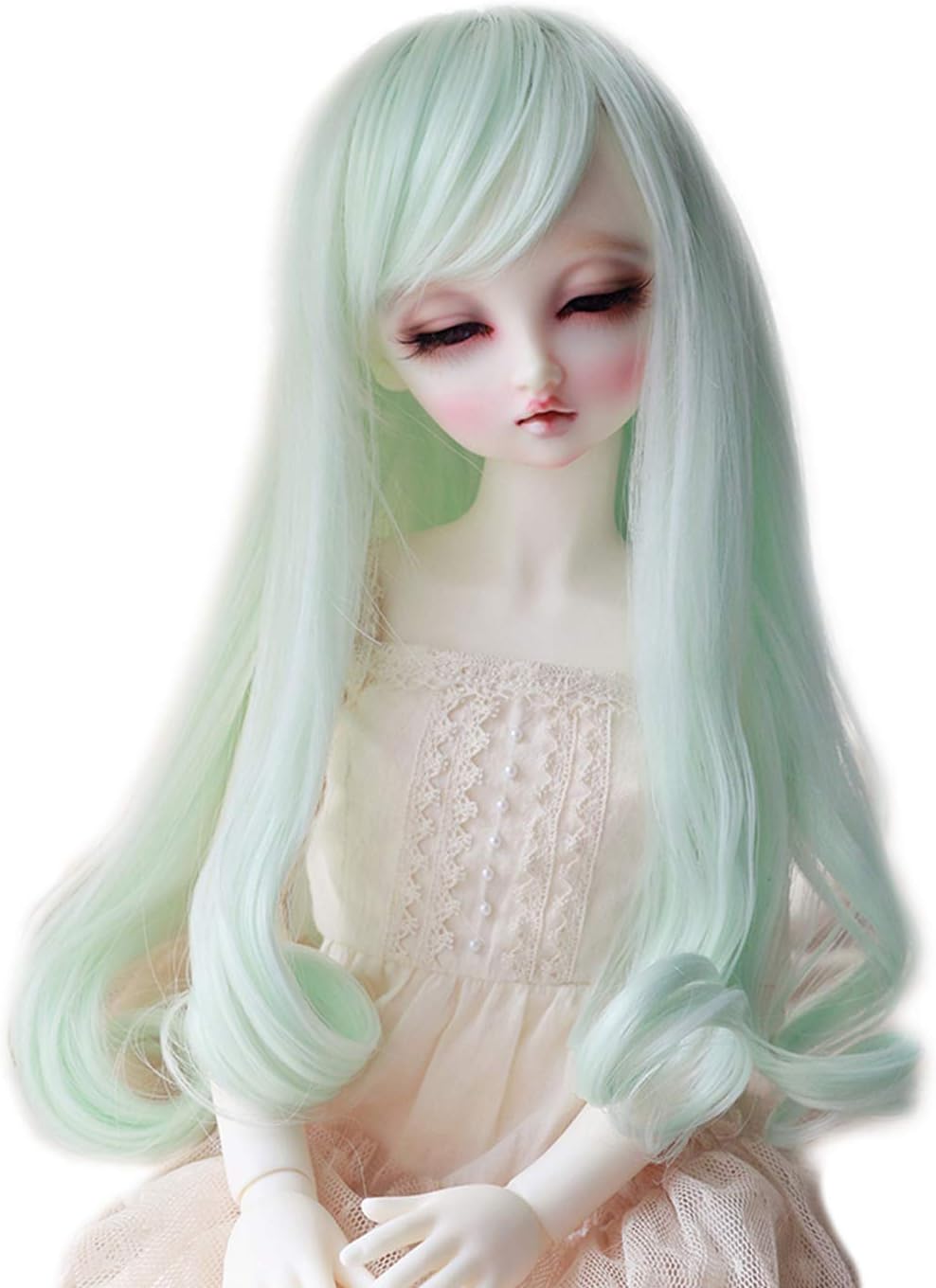Linfairy 8-9 inch 1/3 BJD Wig Doll Hair SD DZ DD DOD LUTS Long Wig (Mint)