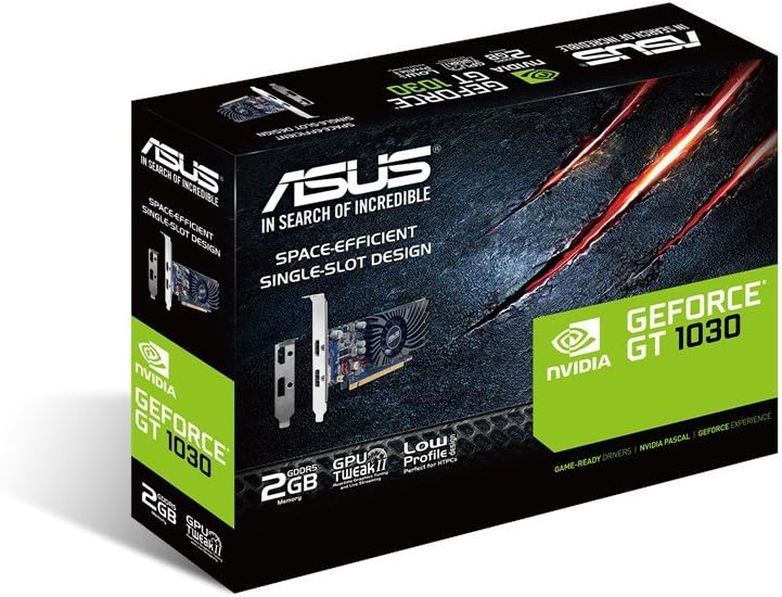 ASUS GeForce GT 1030 2 GB GDDR5, Scheda Video Gaming e Multimediale per HTPC Compatti e Build Low Profile, Incluso Bracket Aggiuntivo I/O ASUS GeForce GT 1030 2 GB GDDR5, Scheda Video Gaming e Multimediale per HTPC Compatti e Build Low Profile, Incluso Bracket Aggiuntivo I/O