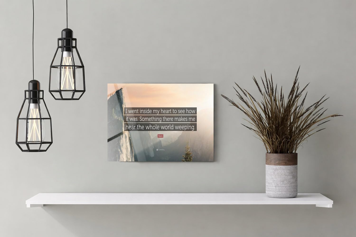 Wall Art | Acrylic Glossy Printed Frame|Home Decor for Living Room, Bedroom, Office, Study, Shelf (11x9inch) - The Weeping Heart