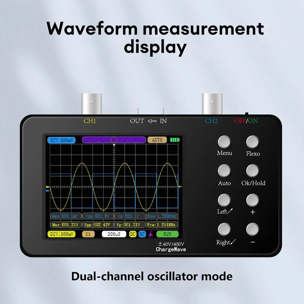 Oscilloscope automatique numérique double canal SCO2 PWM 50M 10Mhz taux d'échantillonnage 2,5 ksa/S bande passante analogique for outils de réparation électronique