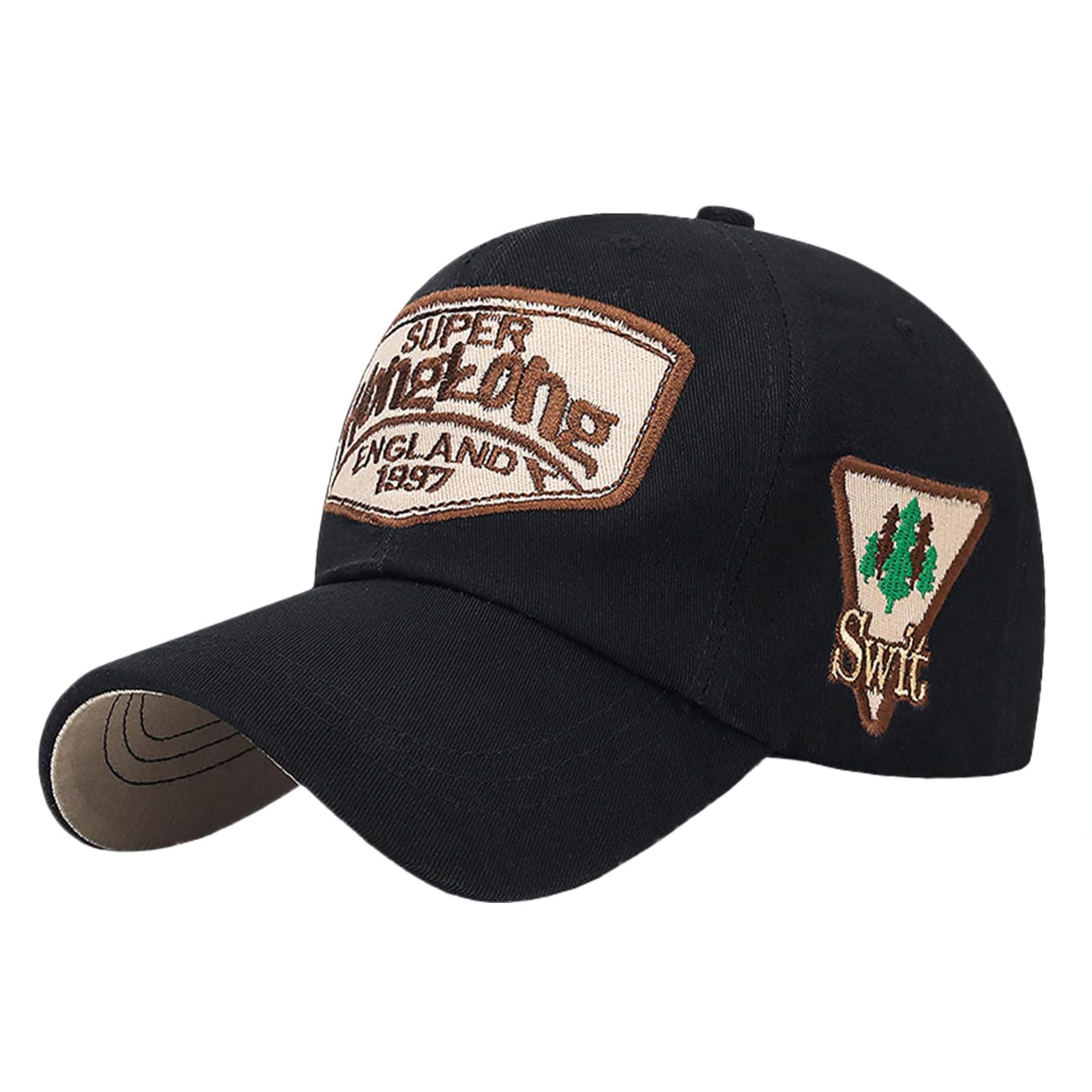 Sponsored Ad – Unisex Vintage Baseball Cap, Trucker Hat, Cotton Embroidered Snapback Sports Cap, Casual Anti UV Sun Hat, Baseball Caps Men, Black